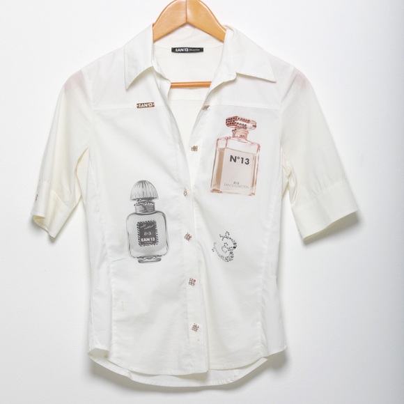 Blouse Button T-Shirt - Picture 2 of 5